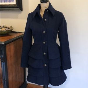 BB Dakota Navy Blue Tiered Jacket - Size S